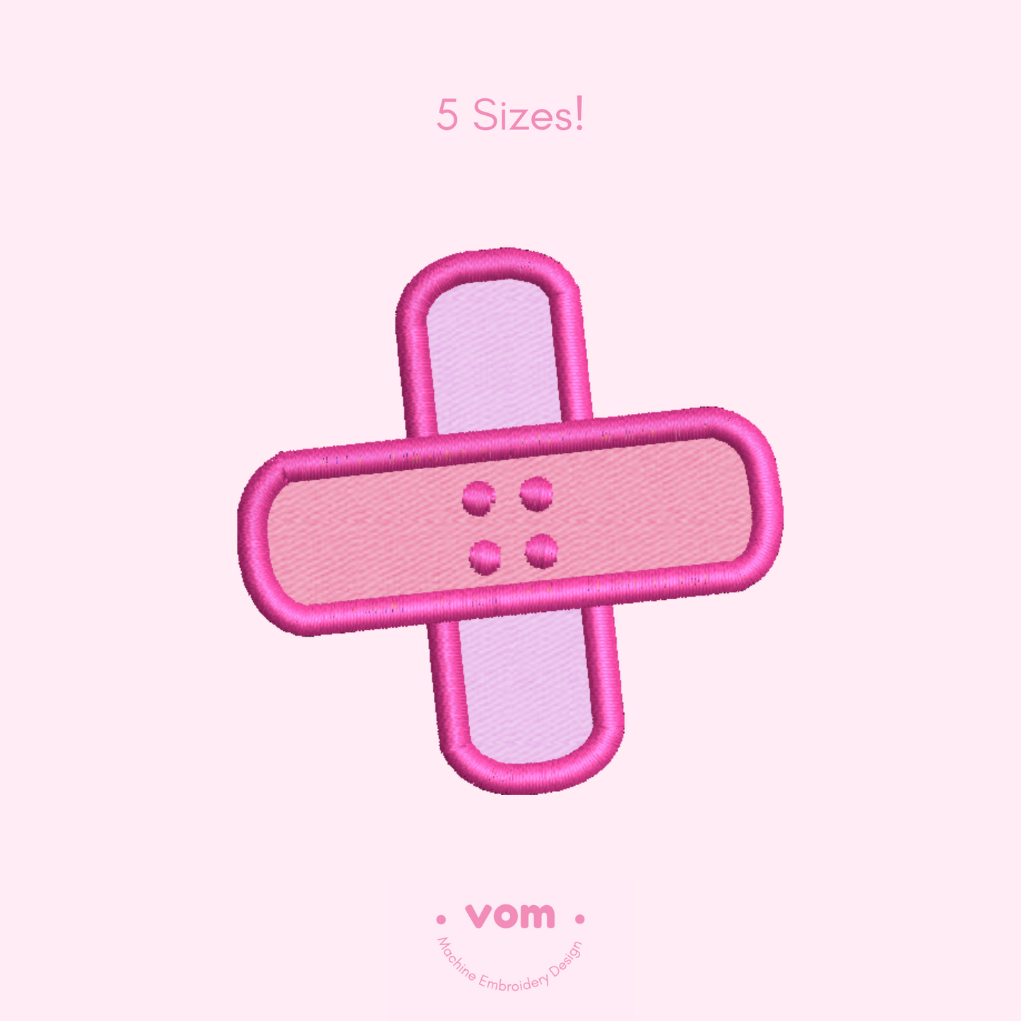 Bandage Patch - Simple Embroidery Design - 5 Sizes