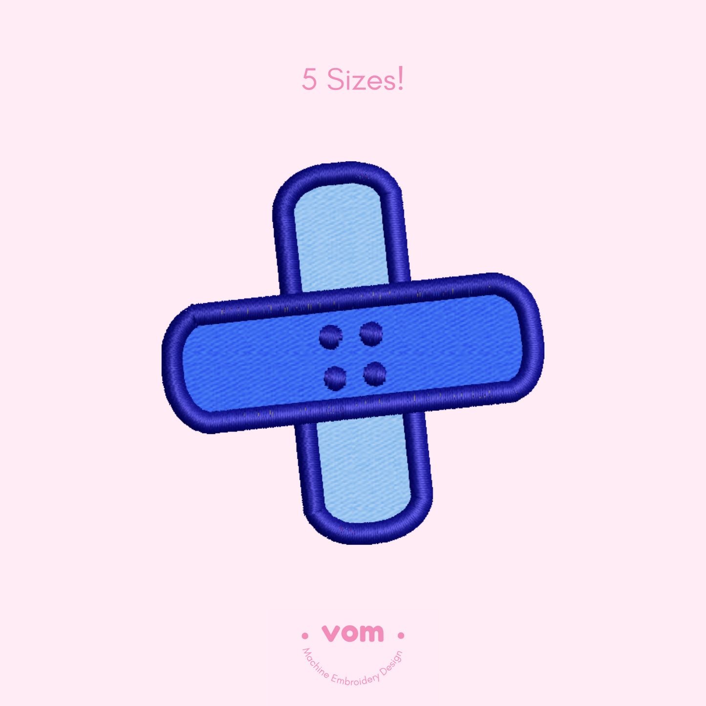 Bandage Patch - Simple Embroidery Design - 5 Sizes