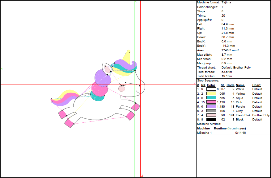 Baby Unicorn - Machine Embroidery Design - 5 sizes!
