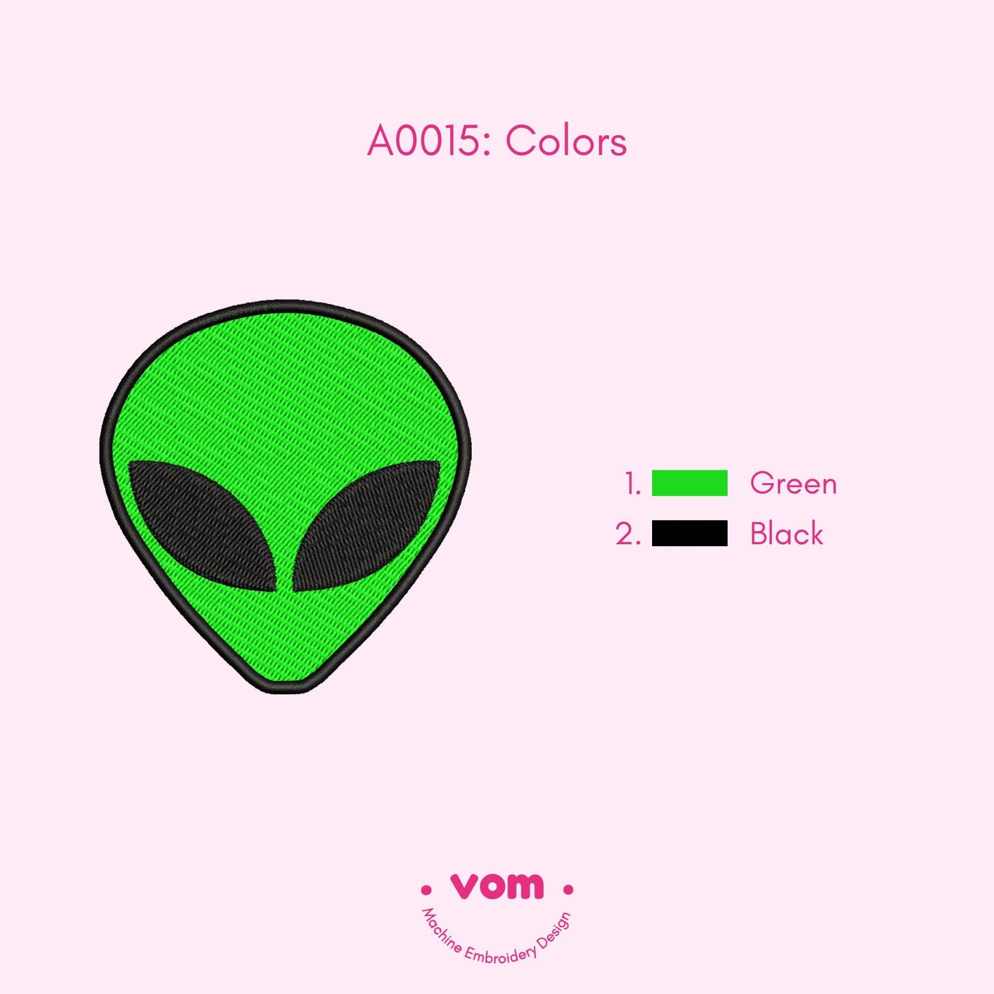 Alien - Machine Embroidery Design - in 15 sizes!
