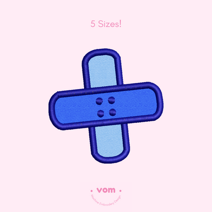 Bandage Patch - Simple Embroidery Design - 5 Sizes