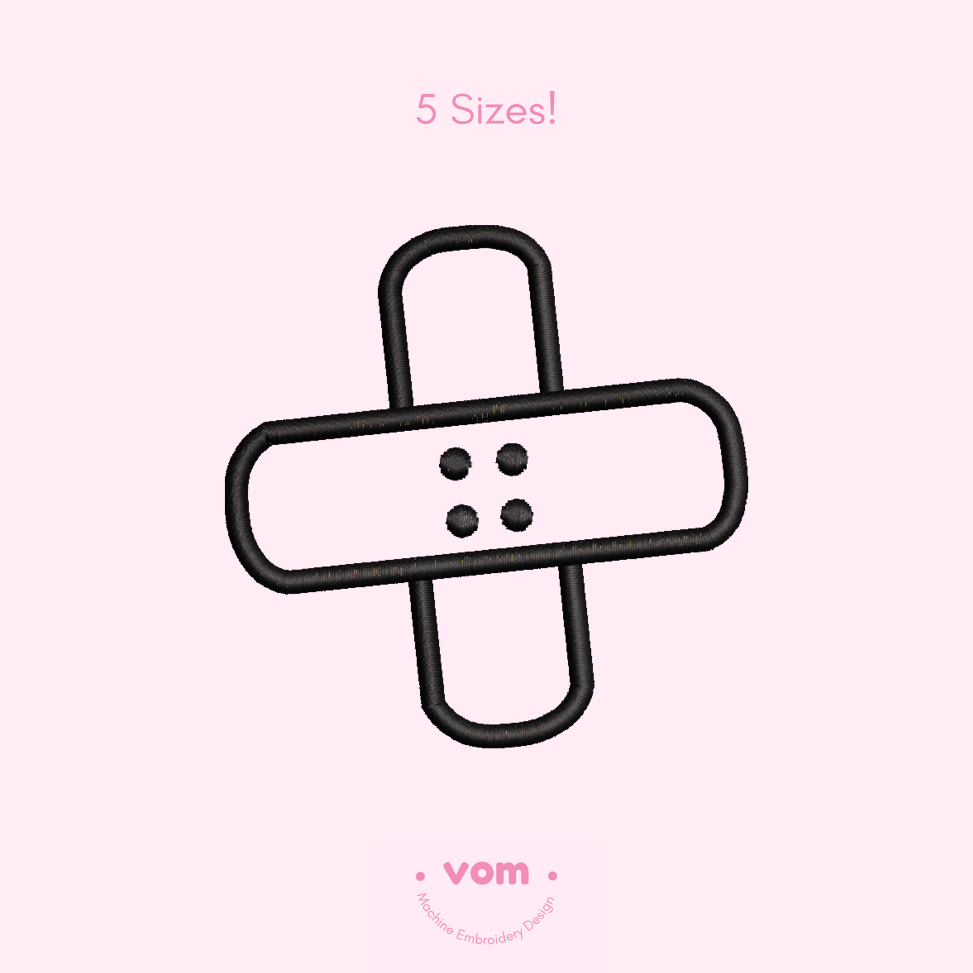 Bandage Patch - Simple Embroidery Design - 5 Sizes