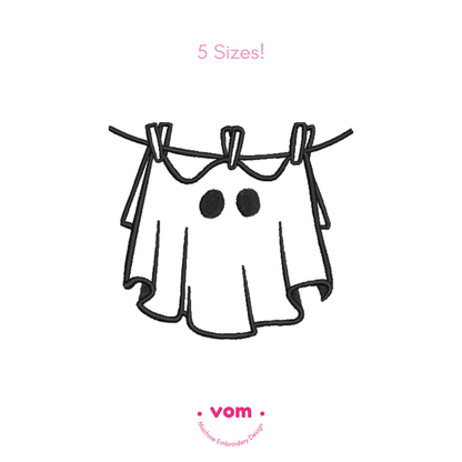 Halloween Ghost Embroidery Design – Cute Halloween Pattern for Machine Embroidery