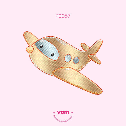 Cute Airplane Embroidery Design - Baby Plane Machine Embroidery Pattern - 7 Sizes!