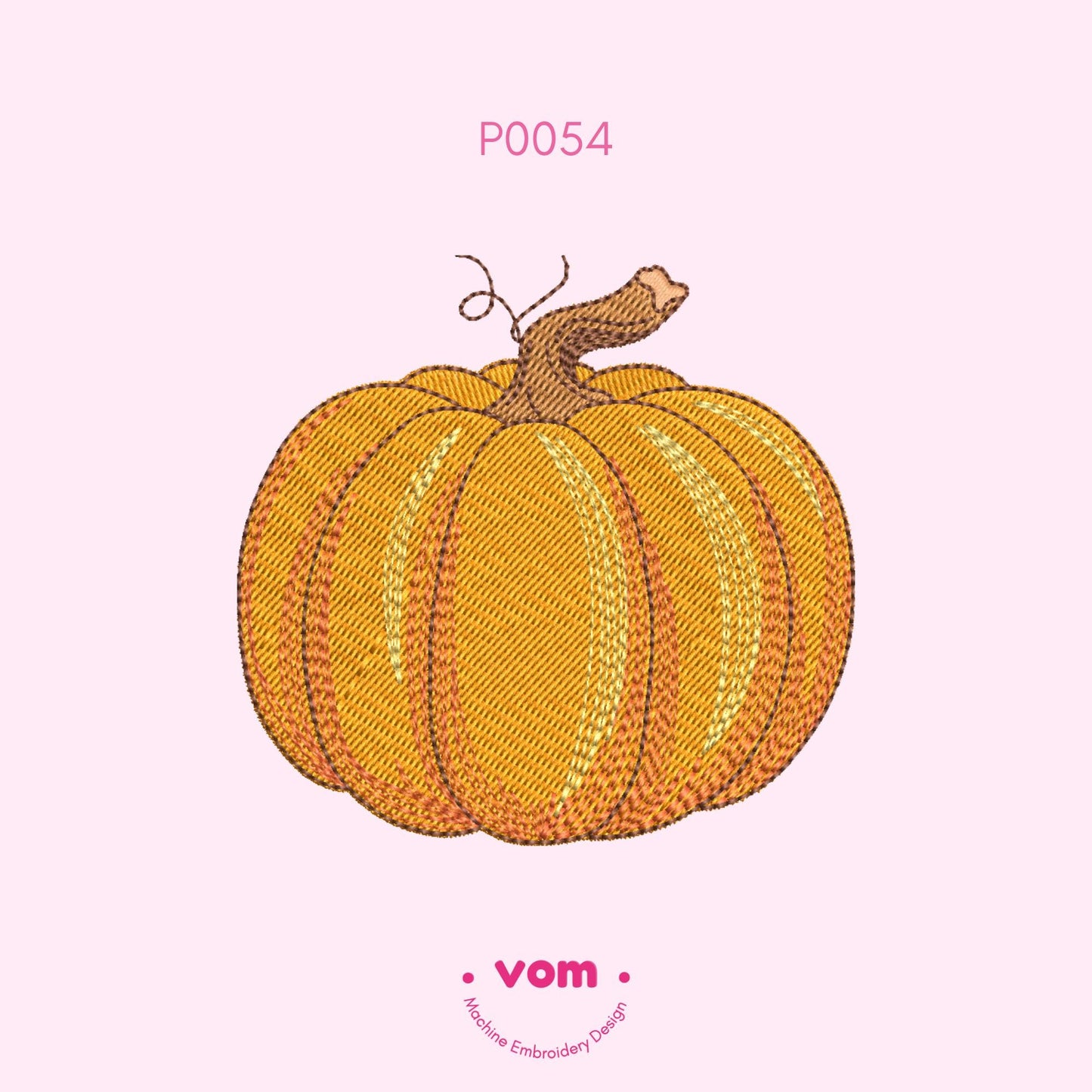 Pumpkin Machine Embroidery Design - Autumn Harvest Embroidery Pattern - 7 Sizes!