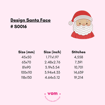 Santa Baby Embroidery Collection - 5 Cute Baby Santa - Machine Embroidery Designs