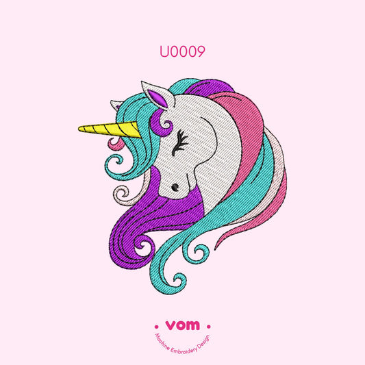 Unicorn - Machine Embroidery Design - 8 sizes!