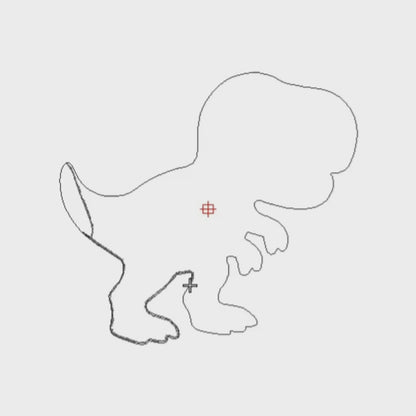 Skeleton T-Rex Embroidery Design - Dinosaur - 7 Sizes